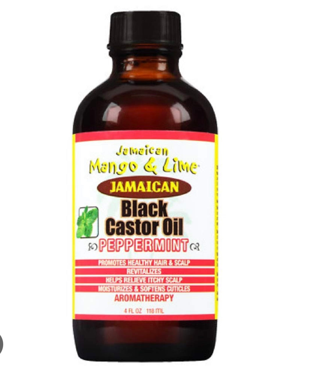 Jamaican Mango & Lime Black Castor Oil (Peppermint) 4 Oz.