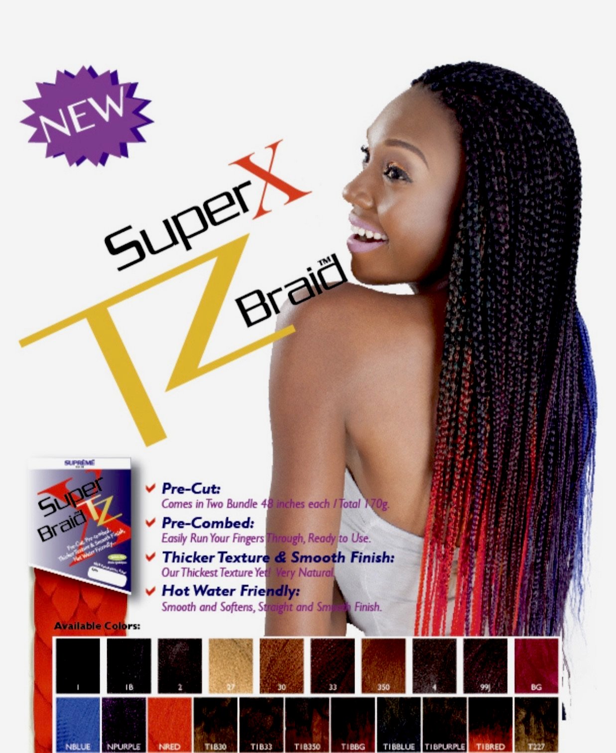 Super X “TZ” Braiding Hair